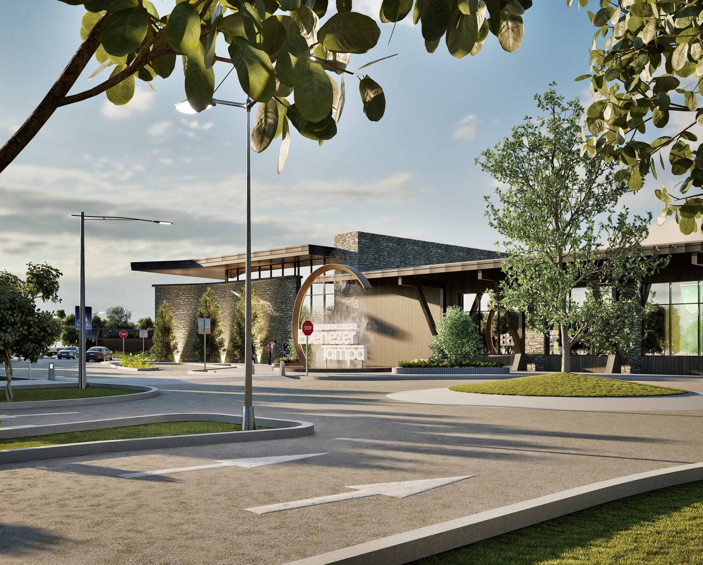 Render del futuro templo Ebenezer Tampa